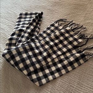 Brun de Vian Tiran France 100% Merino Wool plaid black check